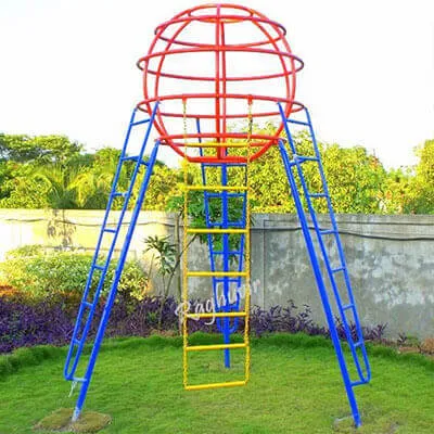 red blue climber active play equipment