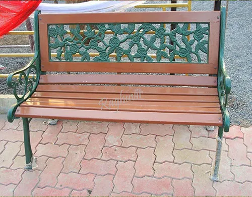 garden iron bench for rest