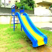 yellow blue wave shape slide for kids